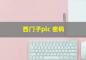 西门子plc 密码